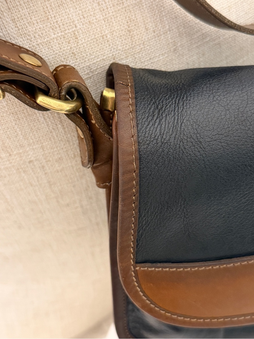 The Original Vintage Marley Hodgson GHURKA Spectator Bag. No 37 Black& Tan - Picture 16 of 16